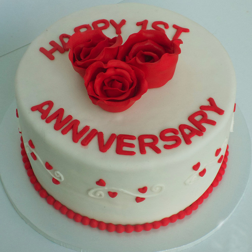 Happy Anniversary Fondant Cake | Buy, Send or Order Online | Winni ...