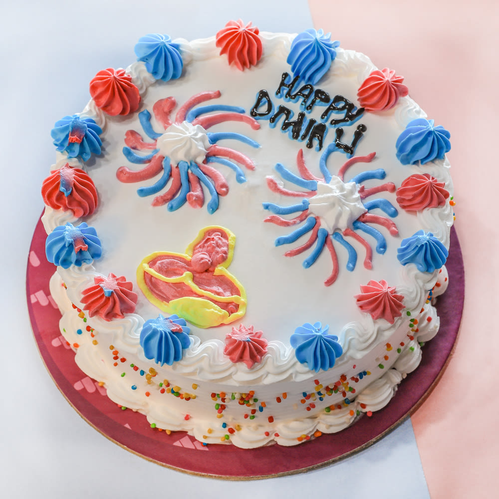 Diwali Cream Cake | Buy, Order or Send Cake Online | Winni.in ...
