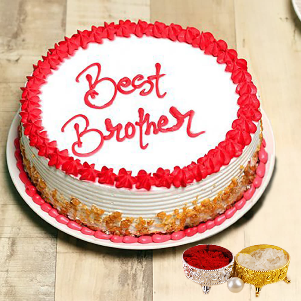 Write Name on Tshirt Birthday Cake For Brother