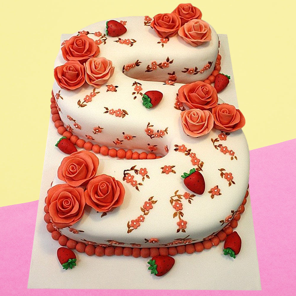 Buy/Send Letter S strawberry Cake Online- Winni.in | Winni.in