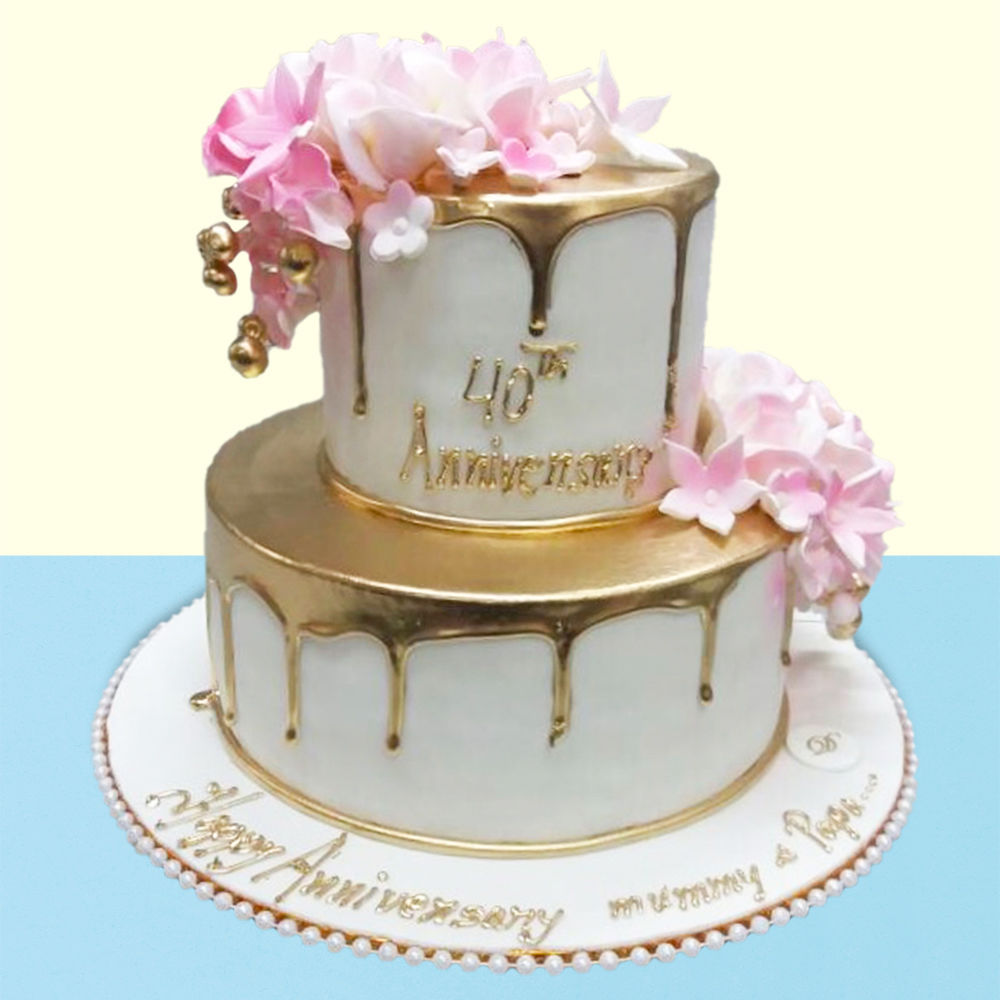 Golden Moment Anniversary Cake – Freed's Bakery