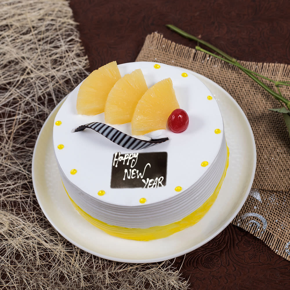 Buy Online Pineapple Happy New Year Cake To Make Someone's Day ...