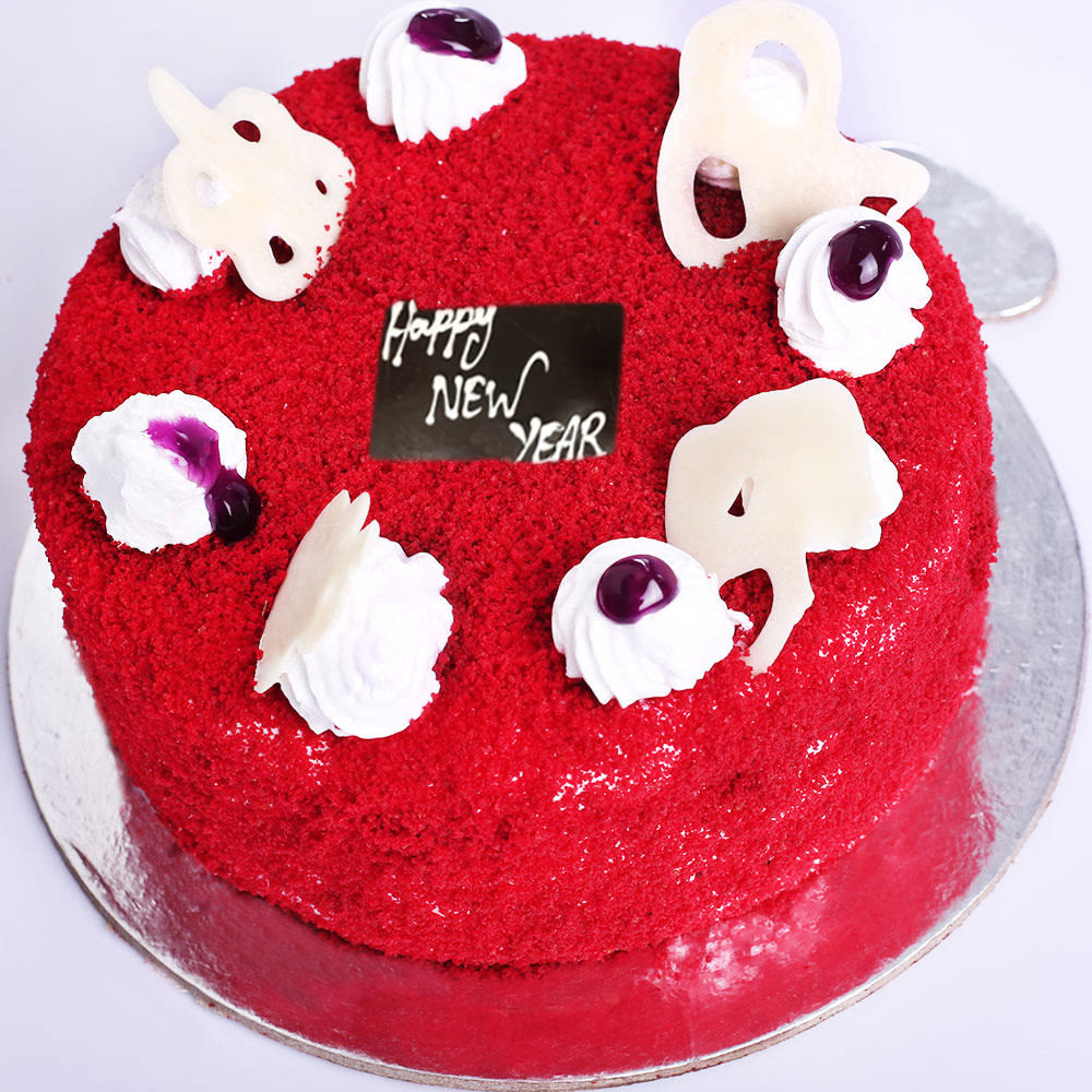 Order Online New Year Party Red Velvet Cake From #1 Cake Delivery ...