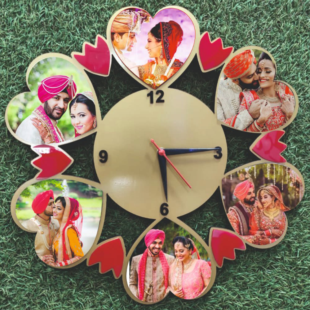 Buy Shri Kanth Art® Customised Multiple Photo Clock Frames for Home &  Office Decorations, Wall Mount,Personalized Clock Frame Gift (Customized  Clock Frame 1, 24 x 16 Inch) Online at Low Prices in