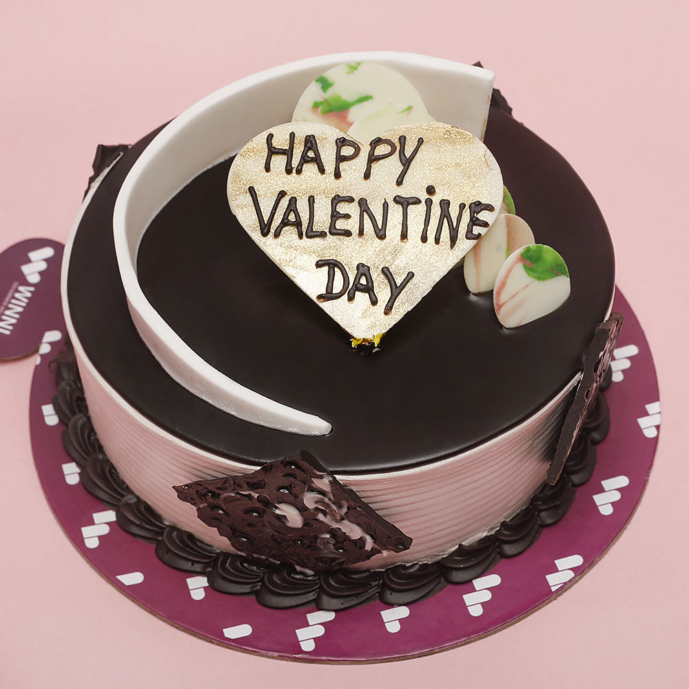 Red & Black Valentines Cake - CakeCentral.com