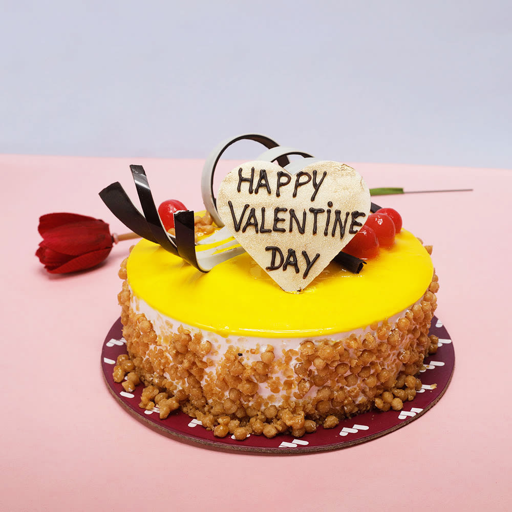 Send Online Butterscotch Valentine Cake To Your Loved Ones With ...