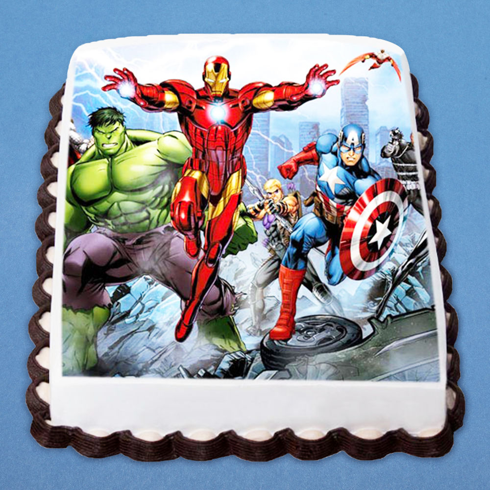 Superhero Photo Cake – Creme Castle