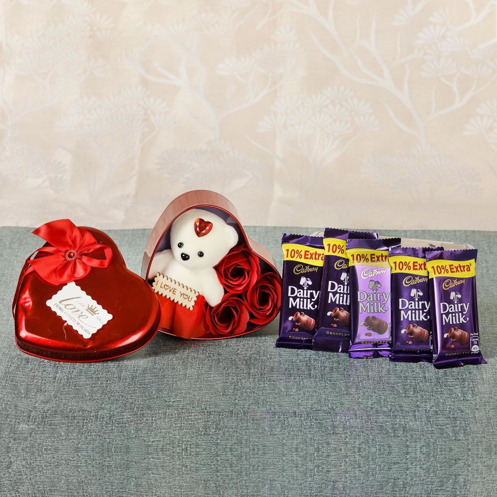 Hearty love with dairy milk chocolate Winni