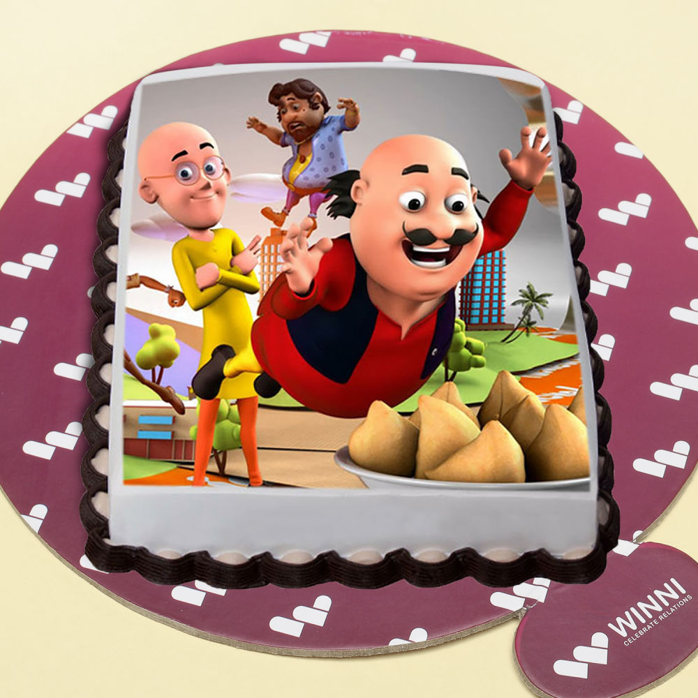 Buy Motu Patlu Birthday Cake Online | Motu Patlu theme cakes - GiftzBag