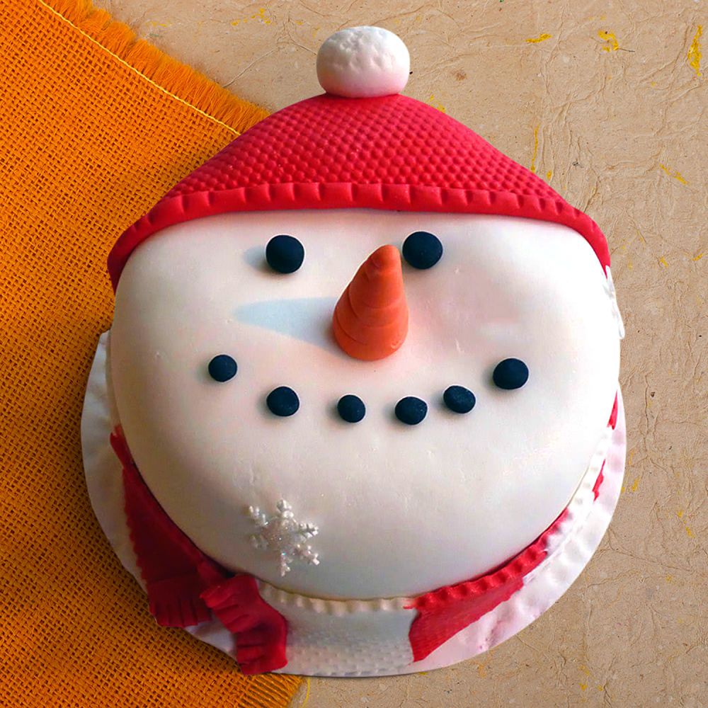 SNOWMAN CHRISTMAS CAKE — Skazka Cakes
