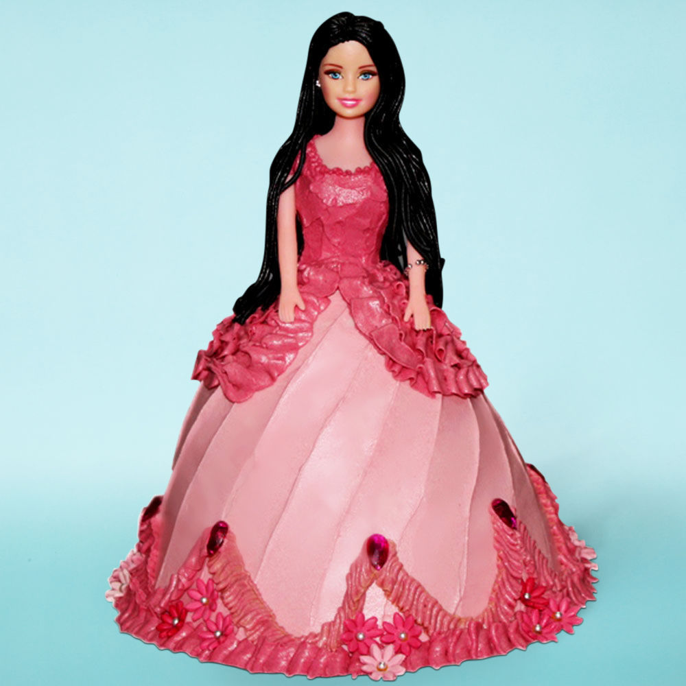 Order Online Pink Dress Barbie Cake - Winni.in | Winni.in