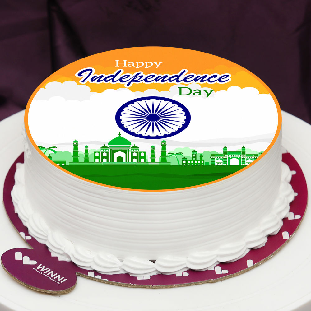 Online Printed India Independence Day cake Gift Delivery in UAE - FNP