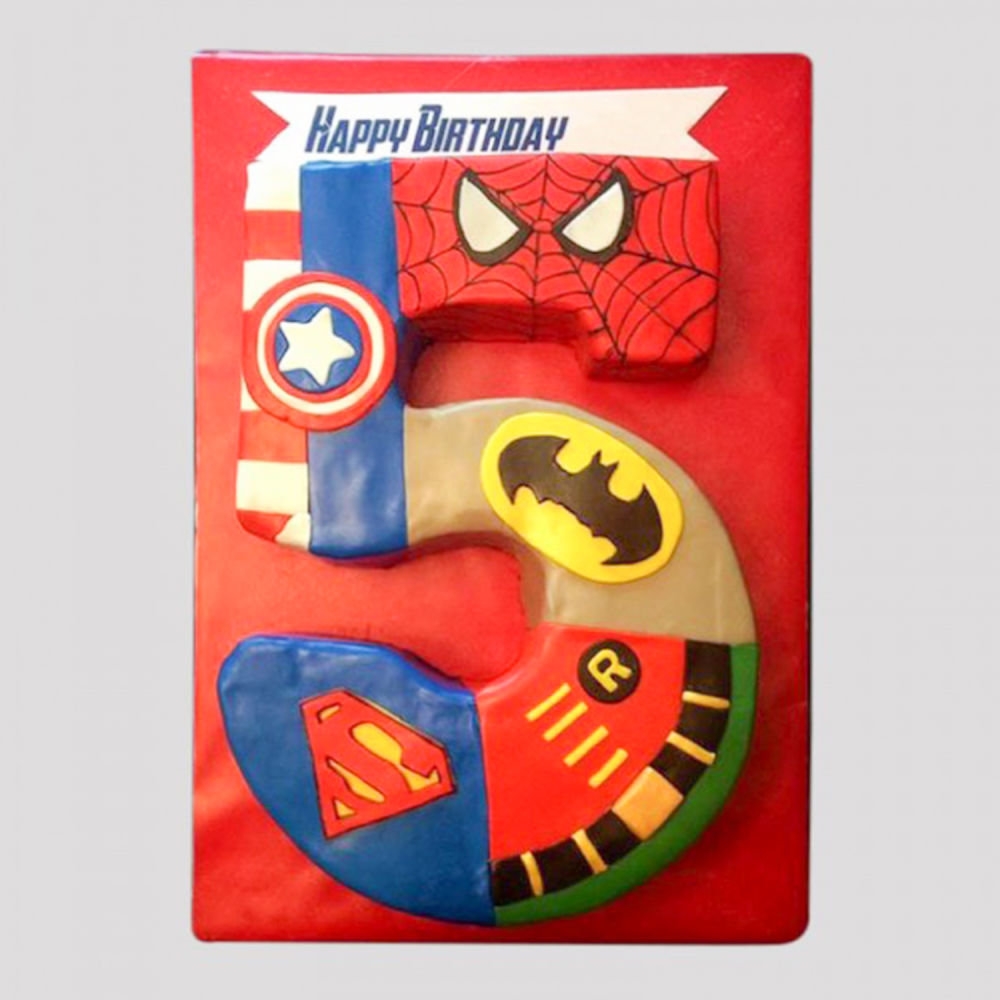 5 Number Avengers birthday Cake Delivery in Delhi NCR - ₹4,499.00 Cake  Express