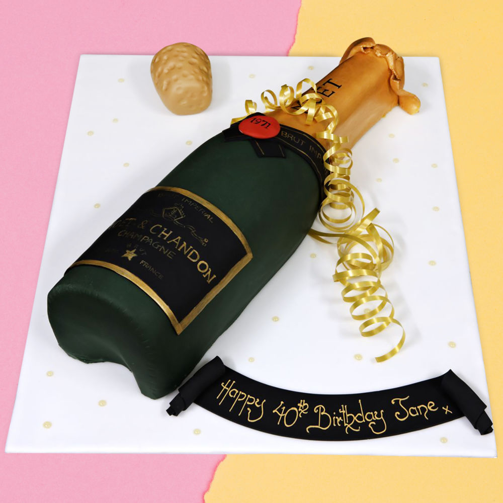 Veuve Clicquot Champagne Bottle Cake - Montilio's Bakery