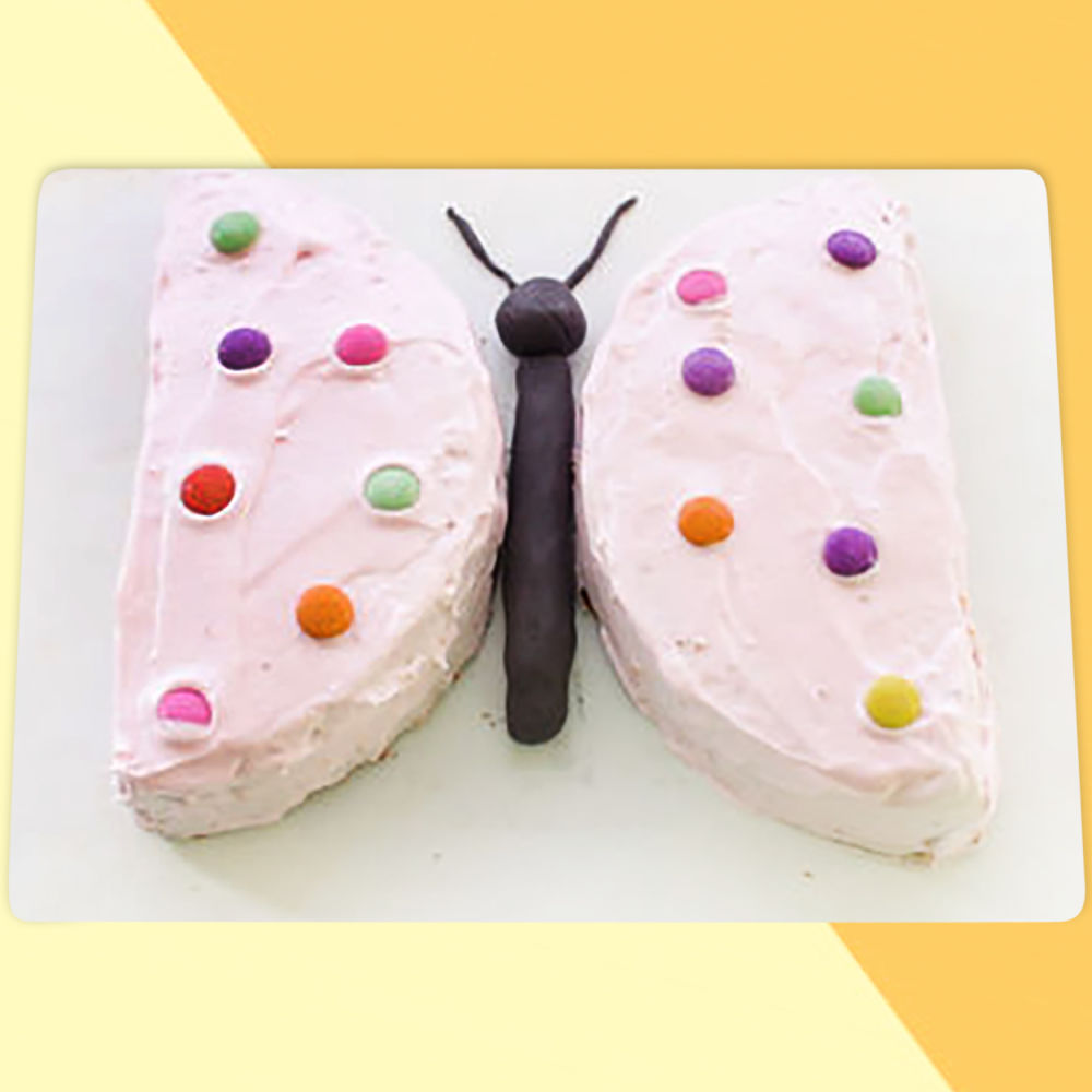 Creamy Gems Coated Butterfly Cake | Winni.in