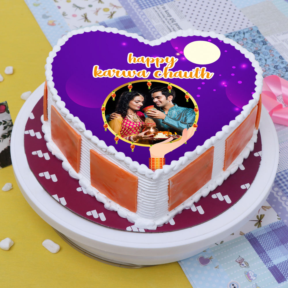 Karwa Chauth Custom Photo Cake