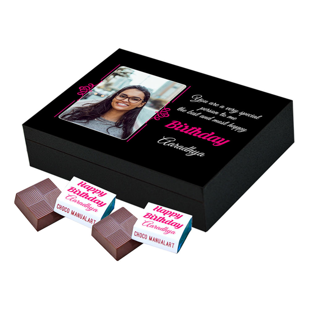 Happy Birthday Wishes Personalized Photo Chocolate Box