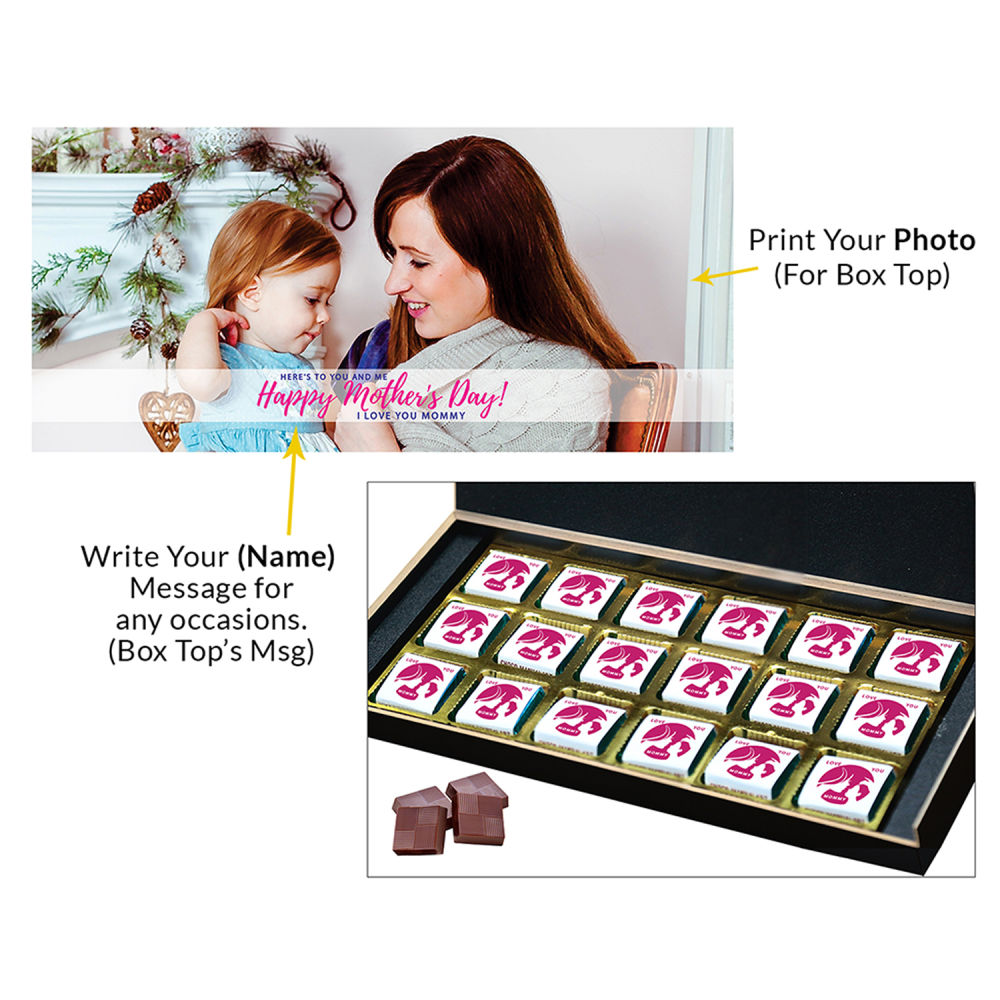 I Love You Mommy Personalised Chocolates For Mom 18pcs Box Winni