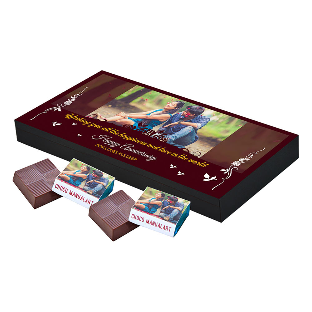 Personalised Anniversary Box Of Chocolates With 18pcs | Winni