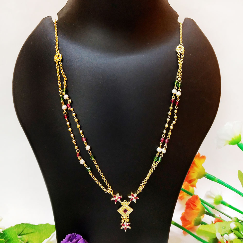 Double layer chain deals necklace