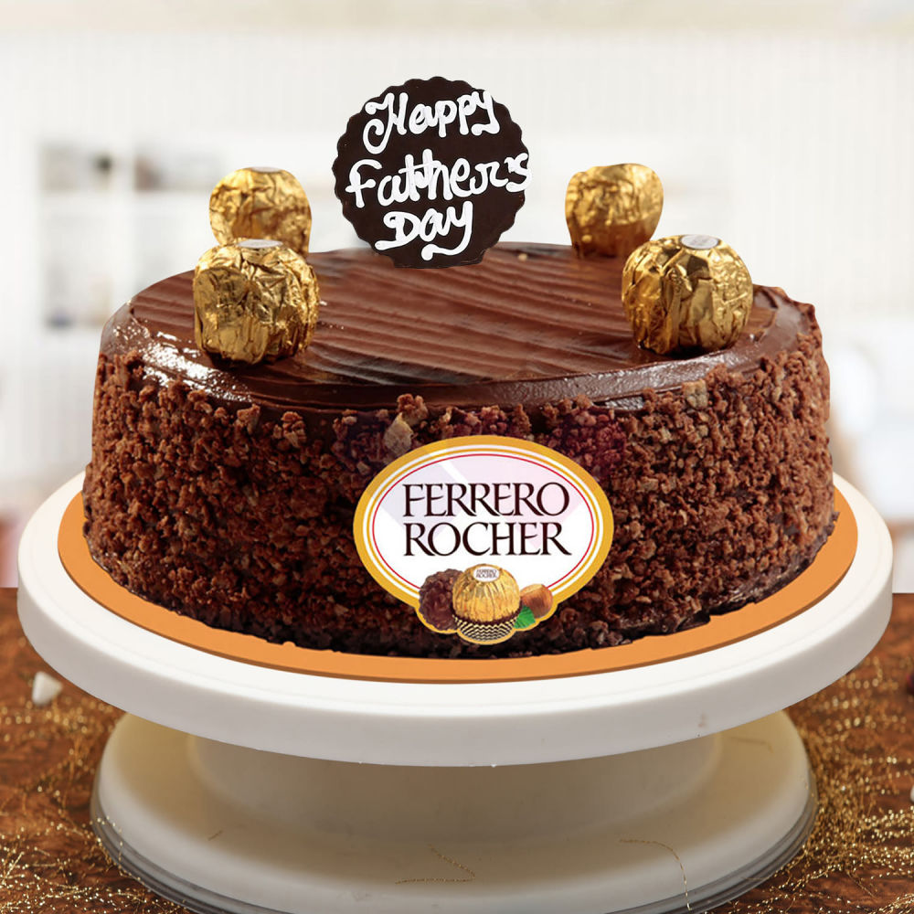 Online delectable ferrero rocher chocolate cake to Delhi, Express Delivery  - DelhiOnlineFlorists