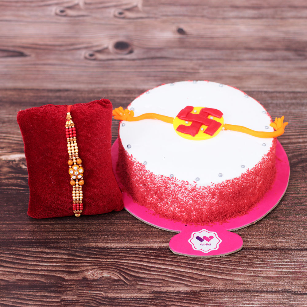 Satvik Design Cake With Bro Rakhi | Winni.in