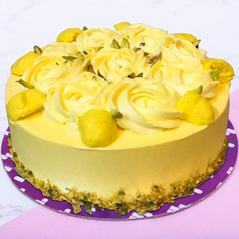 Eggless Rasmalai Cake | bakehoney.com