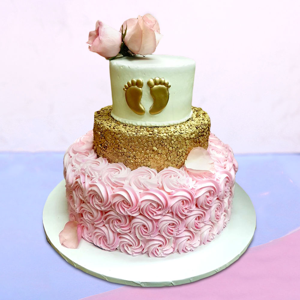 Fondant Strawberry Baby Shower Cake | Winni.in