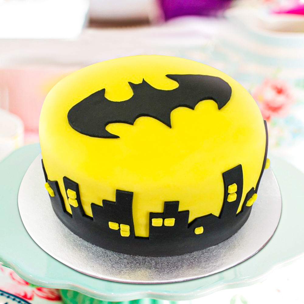 Buy The Batman Two Tier Fondant Birthday Cake-Superhero Batman Cake
