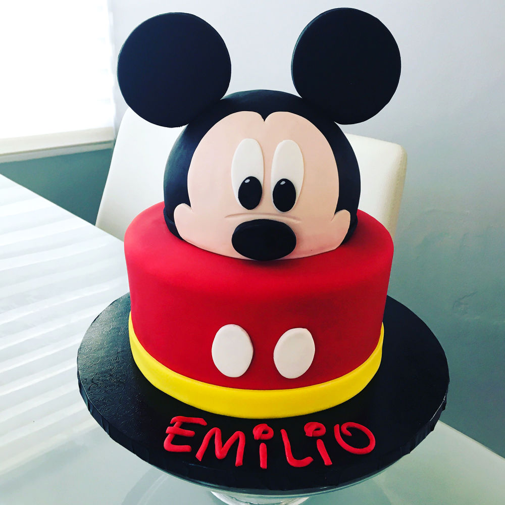 Mickey Mouse 1st Birthday Photo Cake | FaridabadCake