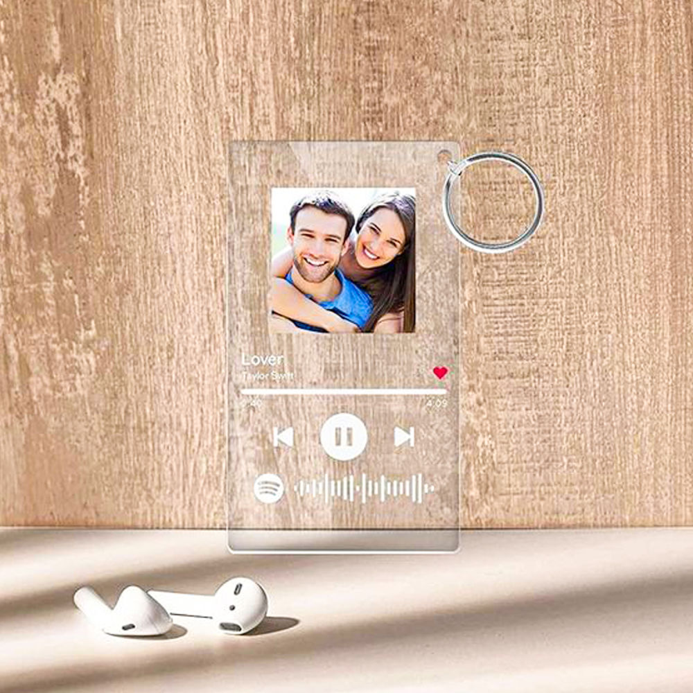 Engraved Frosted Acrylic Spotify Song Code Keyring