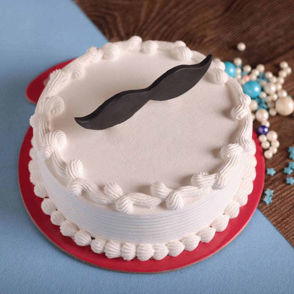 I LOVE MOUSTACHE BIRTHDAY CAKE - Rashmi's Bakery