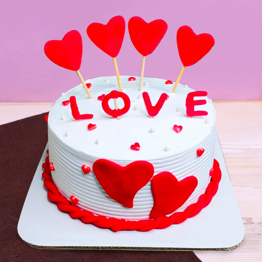 Special Love Theme Cake, 24x7 Home delivery of Cake in Indore, Nashik