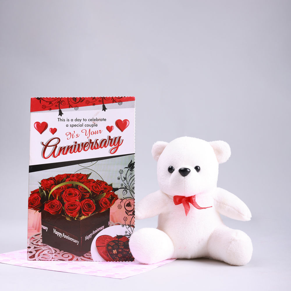 Valentine's Day Gift Basket, Soft Teddy Bear, Sweets