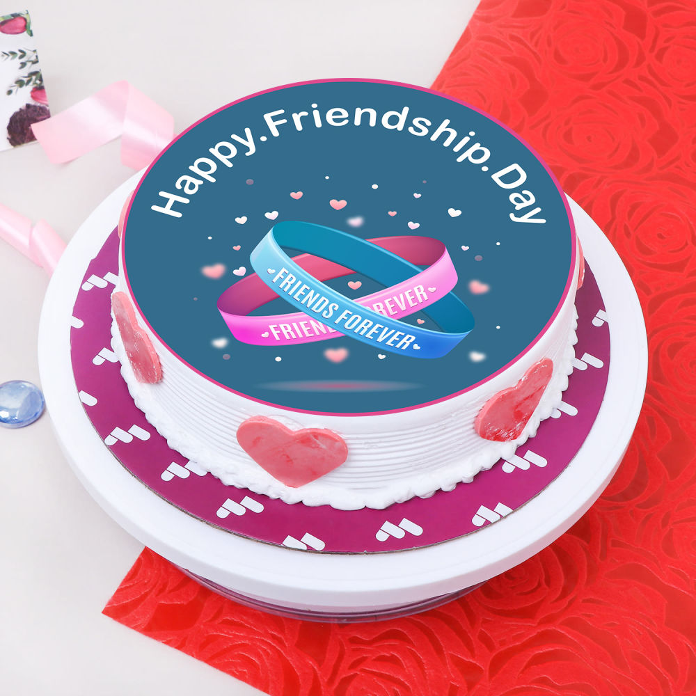 Online Friend Forever Round Shape Black Forest Cake Delivery | GoGift