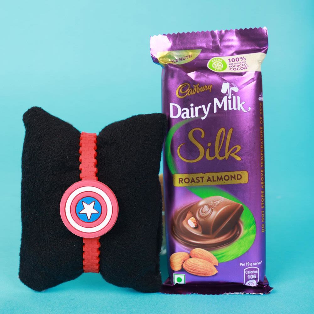 Captain America Rakhi With Dairy Milk Chocolate | Winni.in