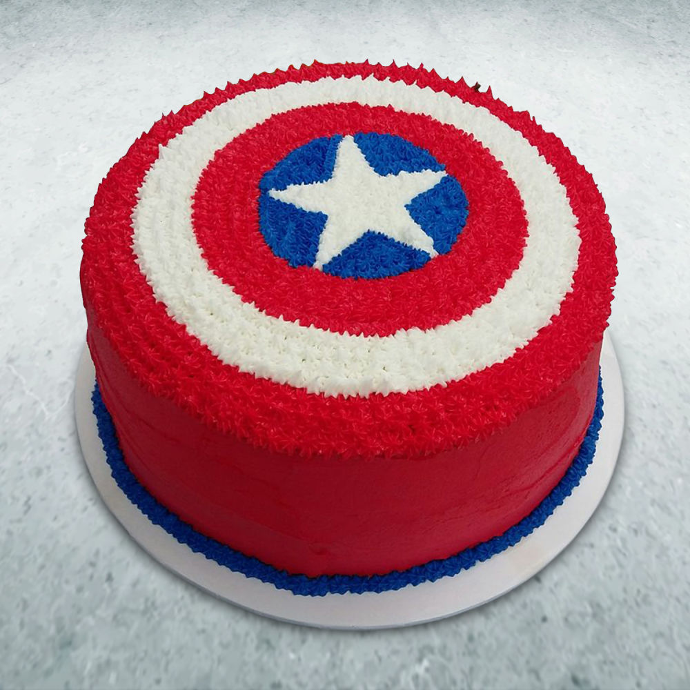 Captain America birthday cake - Decorated Cake by - CakesDecor