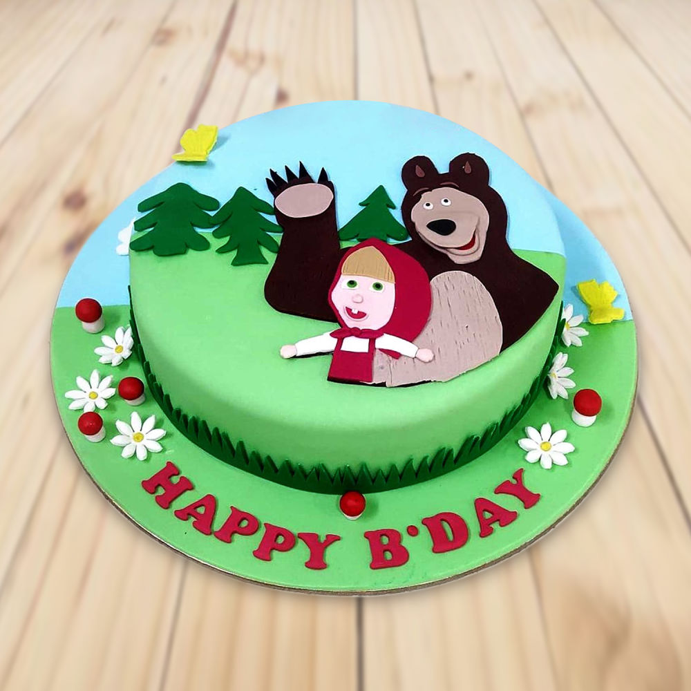 Masha and the Bear Personalized Cake Topper Icing Sugar Paper 7.5