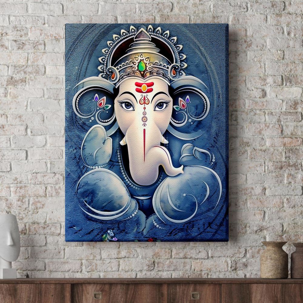 Ganesh Idol Canvas painting Winni