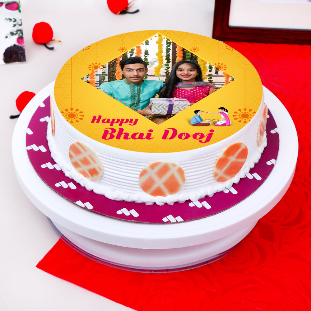 Send Bhai Dooj Red Velvet Cake Online - BD19-93935 | Giftalove