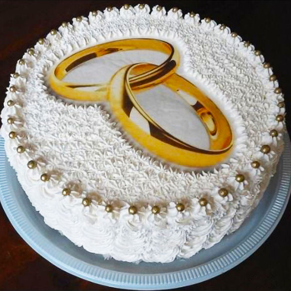 Engagement Cake ,ring Topper , Roses - CakeCentral.com