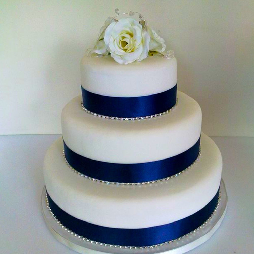 Amazon.com: 3PC Navy Dusty Blue & White Wedding Cake Flowers made of Sola  Wood, Reusable Wooden DIY Cake Flowers, Graduation Cake Decor, Blue Cake  Topper : Handmade Products