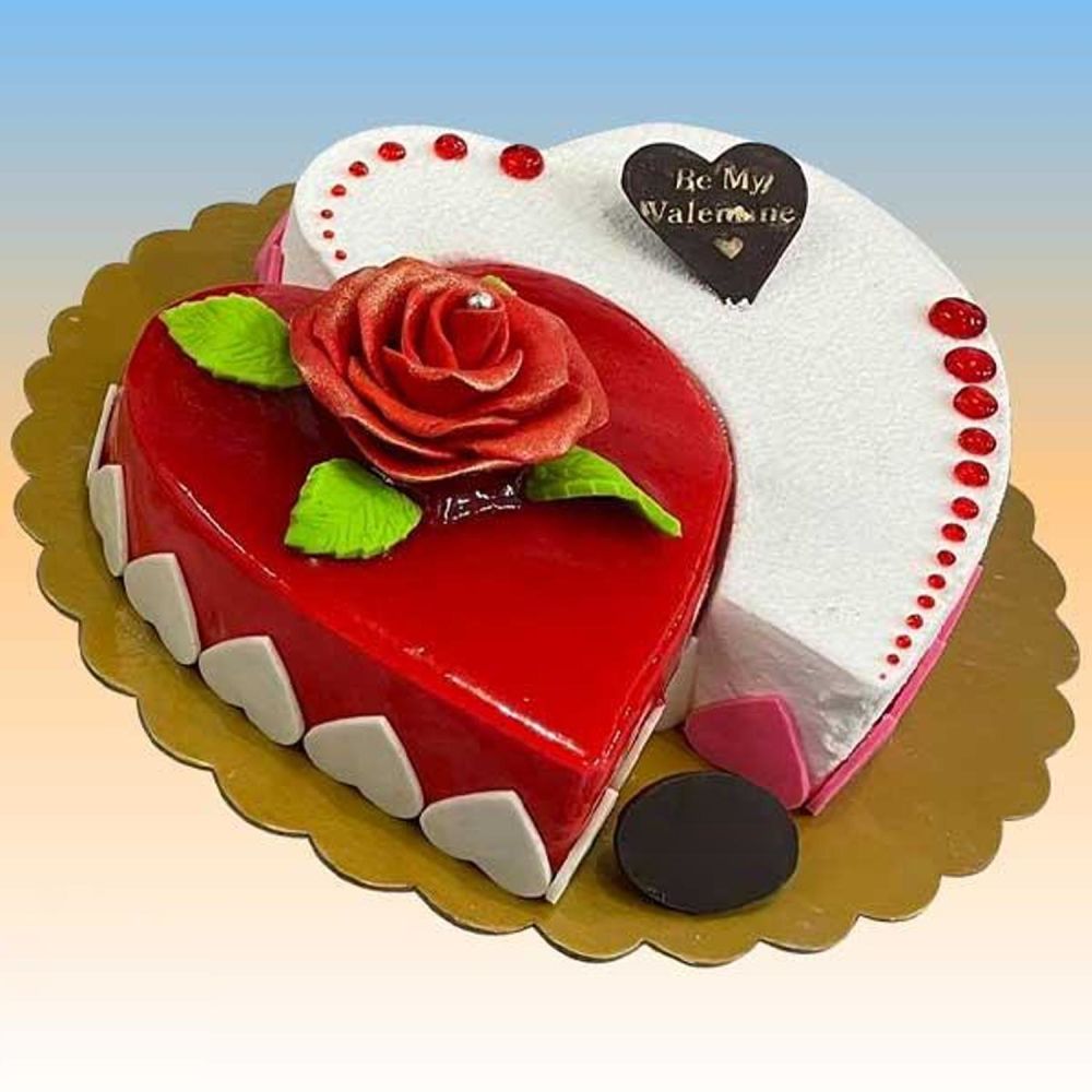 OC0006-Double Heart Anniversary Cake