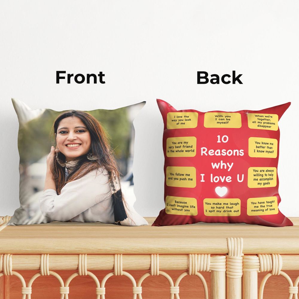 Send Personalised Cushion and Mug Combo Online I Surat I TogetherV
