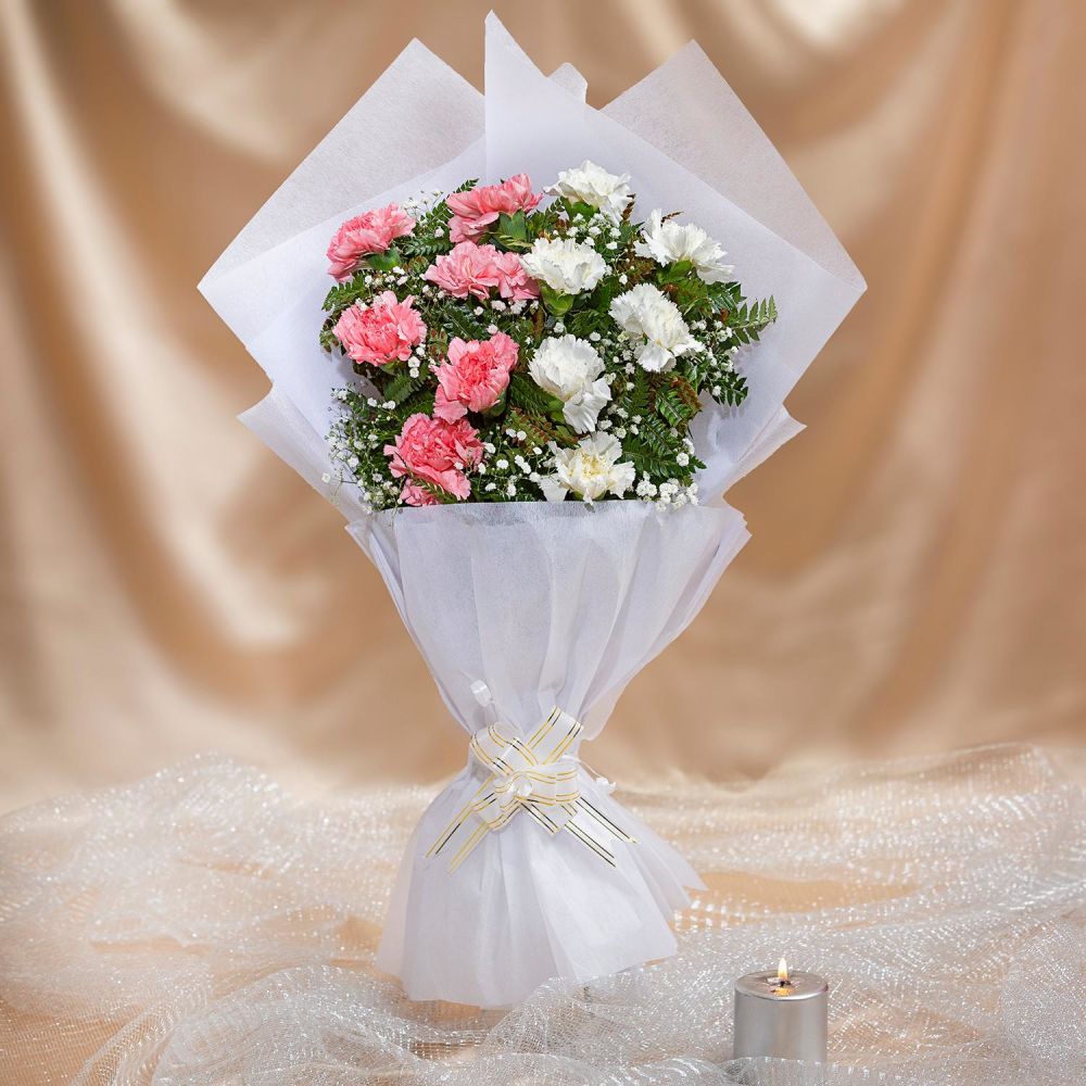Pretty Pink And White Carnations Winni