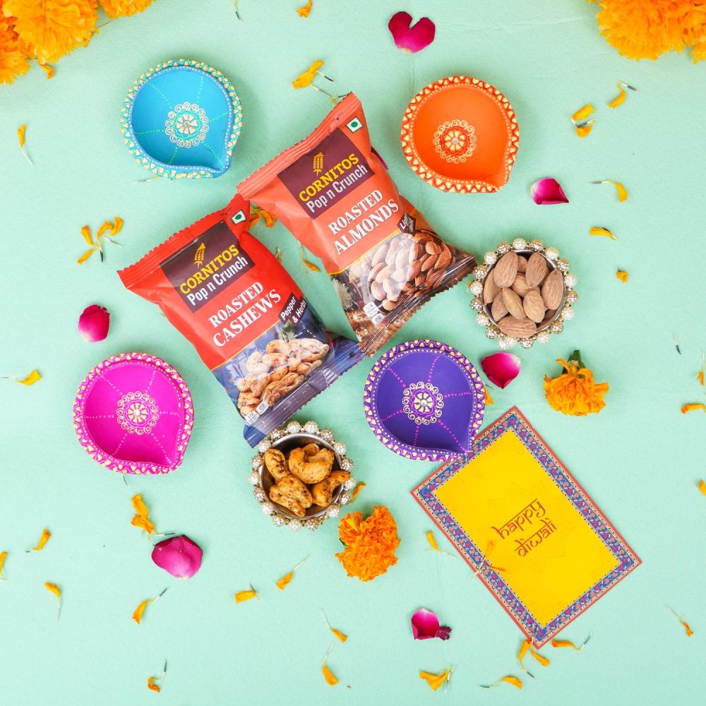 Crunchy Dry Fruits loaded with Sweets for Diwali with Ganesh Lakshmi Mandap  to India | Free Shipping