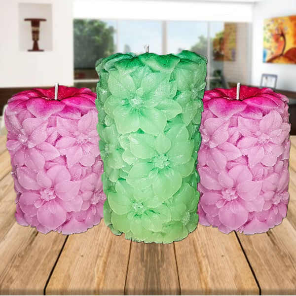 Amazing Gift For Any Special Occasion Pink and Green Candles Winni