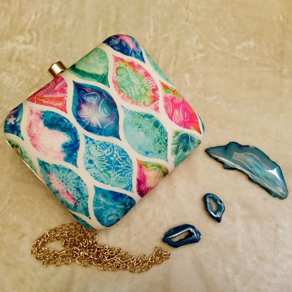 Colorful Pattern Clutch Winni