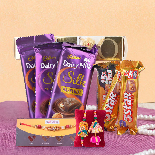 Buy Chocolate Treats Rakhis Combo