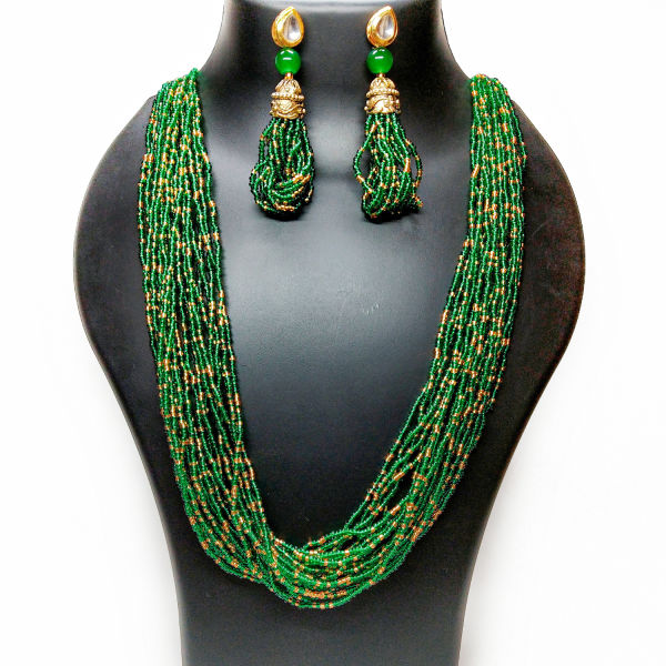 Buy Green Bliss Necklace Set